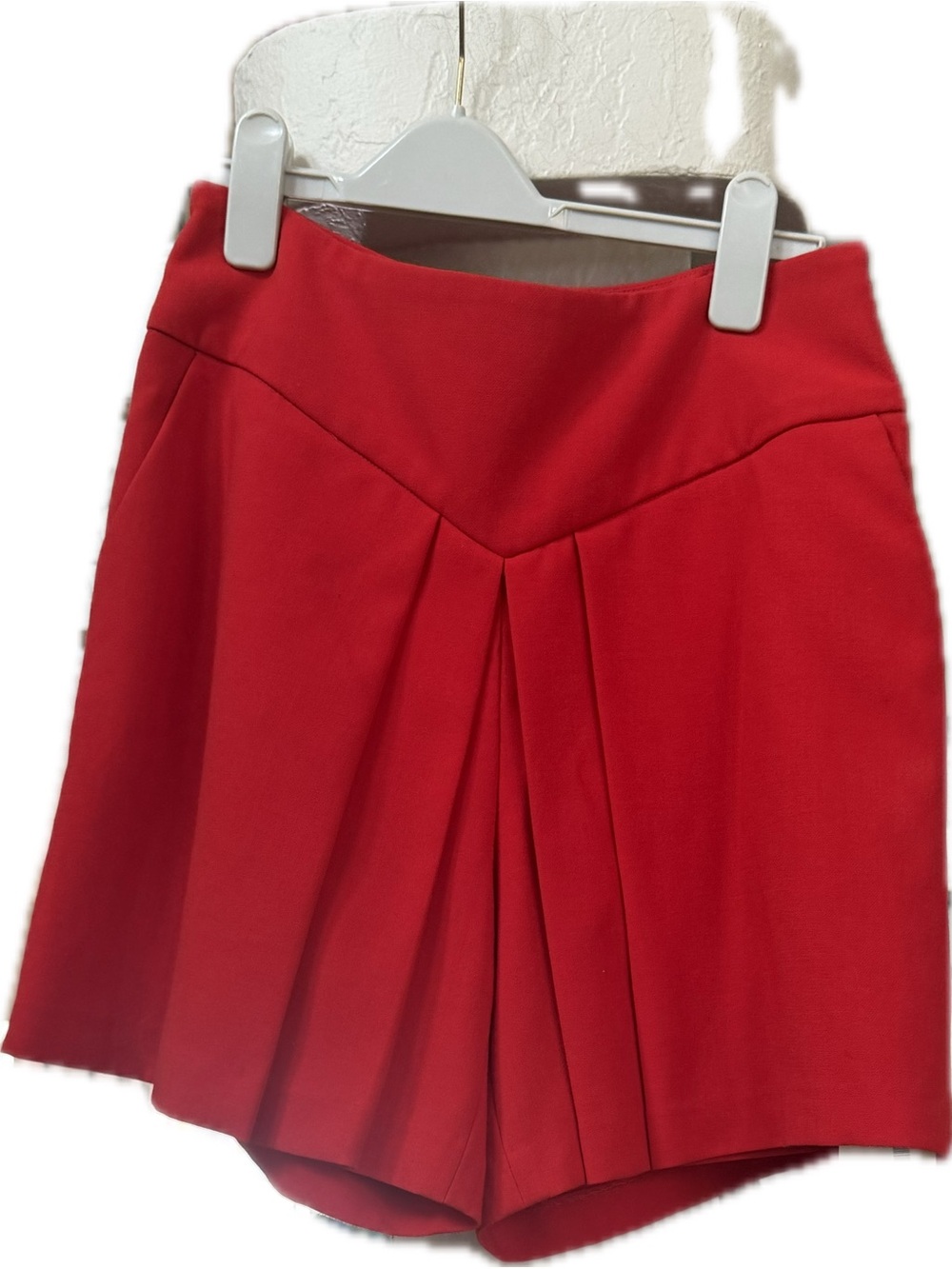 Anne Fontaine, Red Women's Pleated Skort Shorts, Corella sz 40 euro equal 8